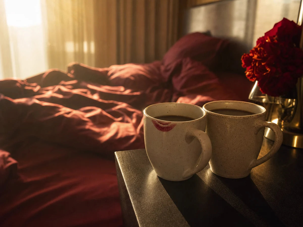 Alova pillow on the bed, looking like a decor piece
